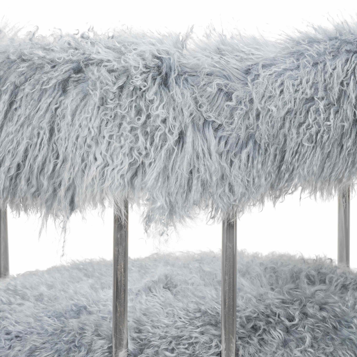 Acapulco 2 Bar and Counter Stool in Mongolian Fur