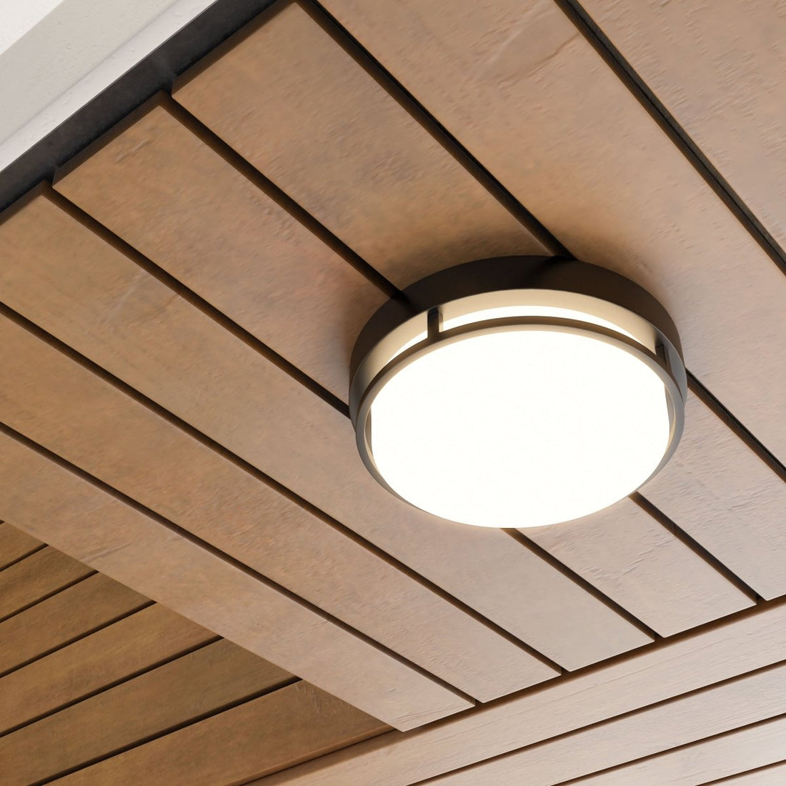 20W LED Flush Mount Ceiling Light – Black, Dimmable