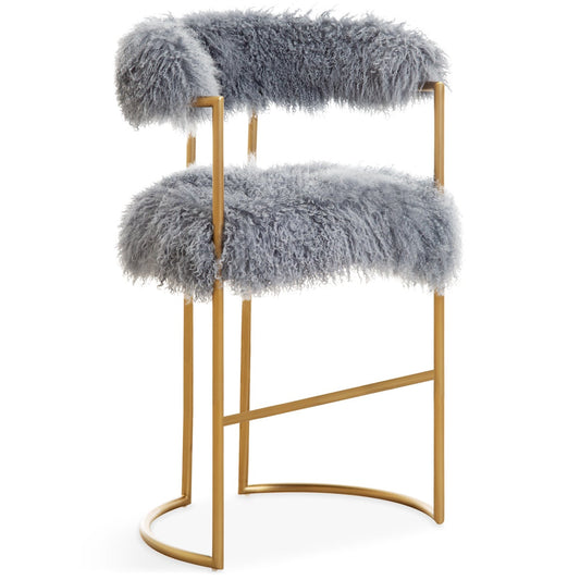 Acapulco 2 Bar and Counter Stool in Mongolian Fur