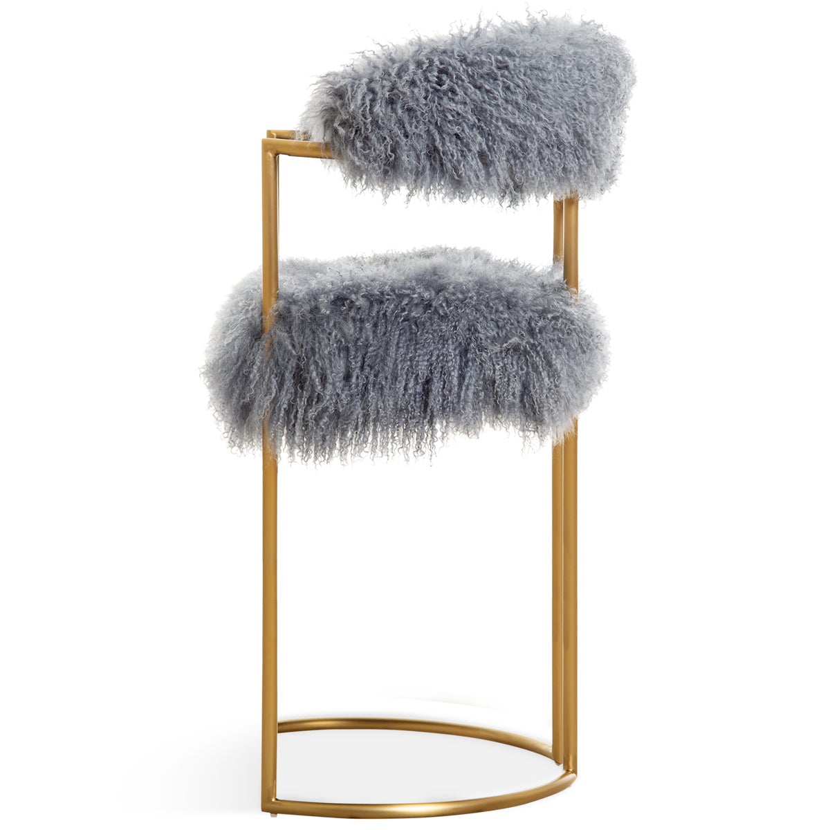 Acapulco 2 Bar and Counter Stool in Mongolian Fur
