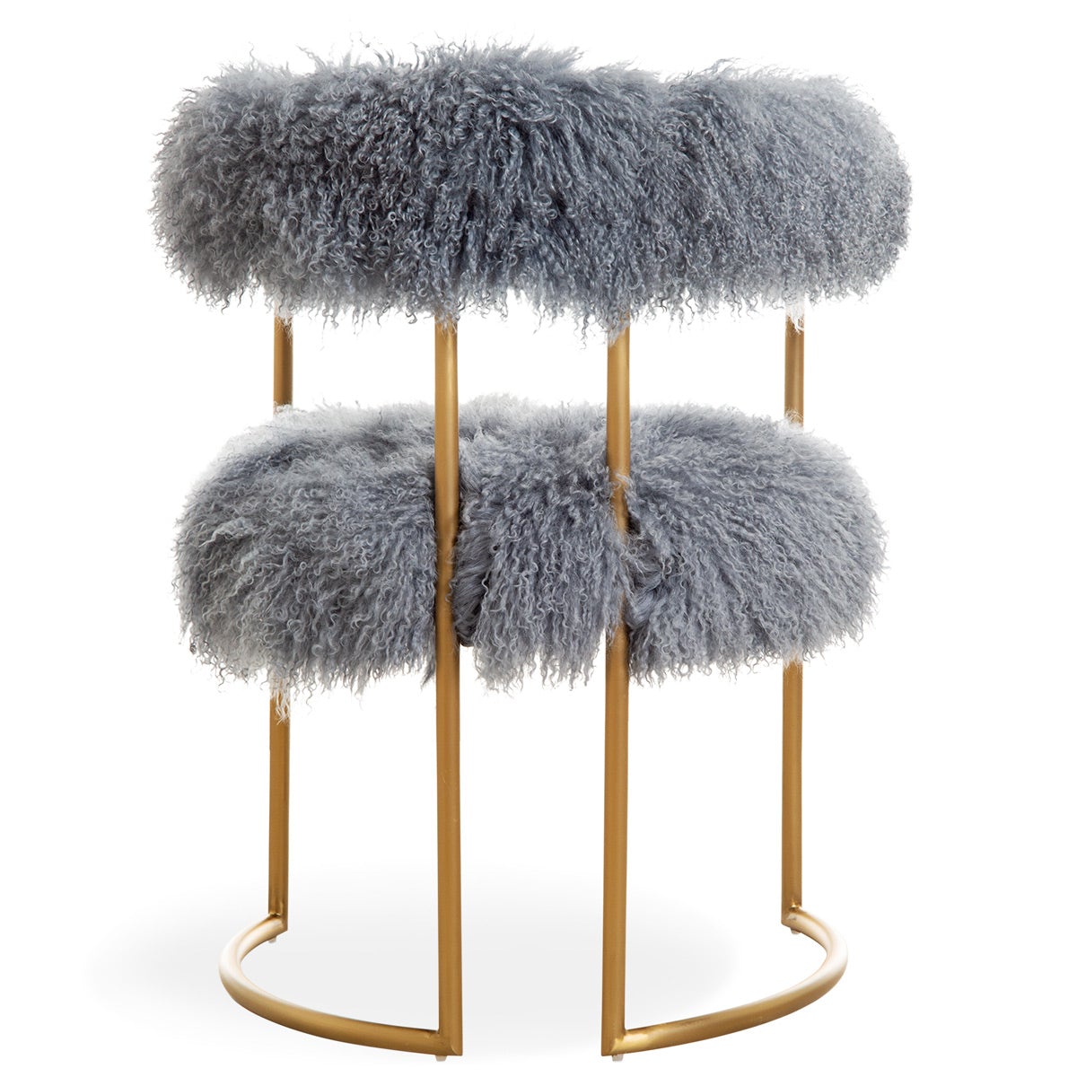 Acapulco 2 Dining Chair in Steel Mongolian Fur