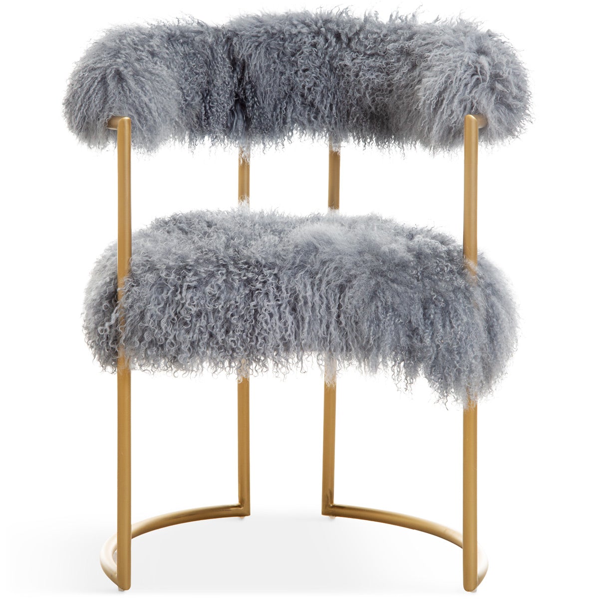Acapulco 2 Dining Chair in Steel Mongolian Fur