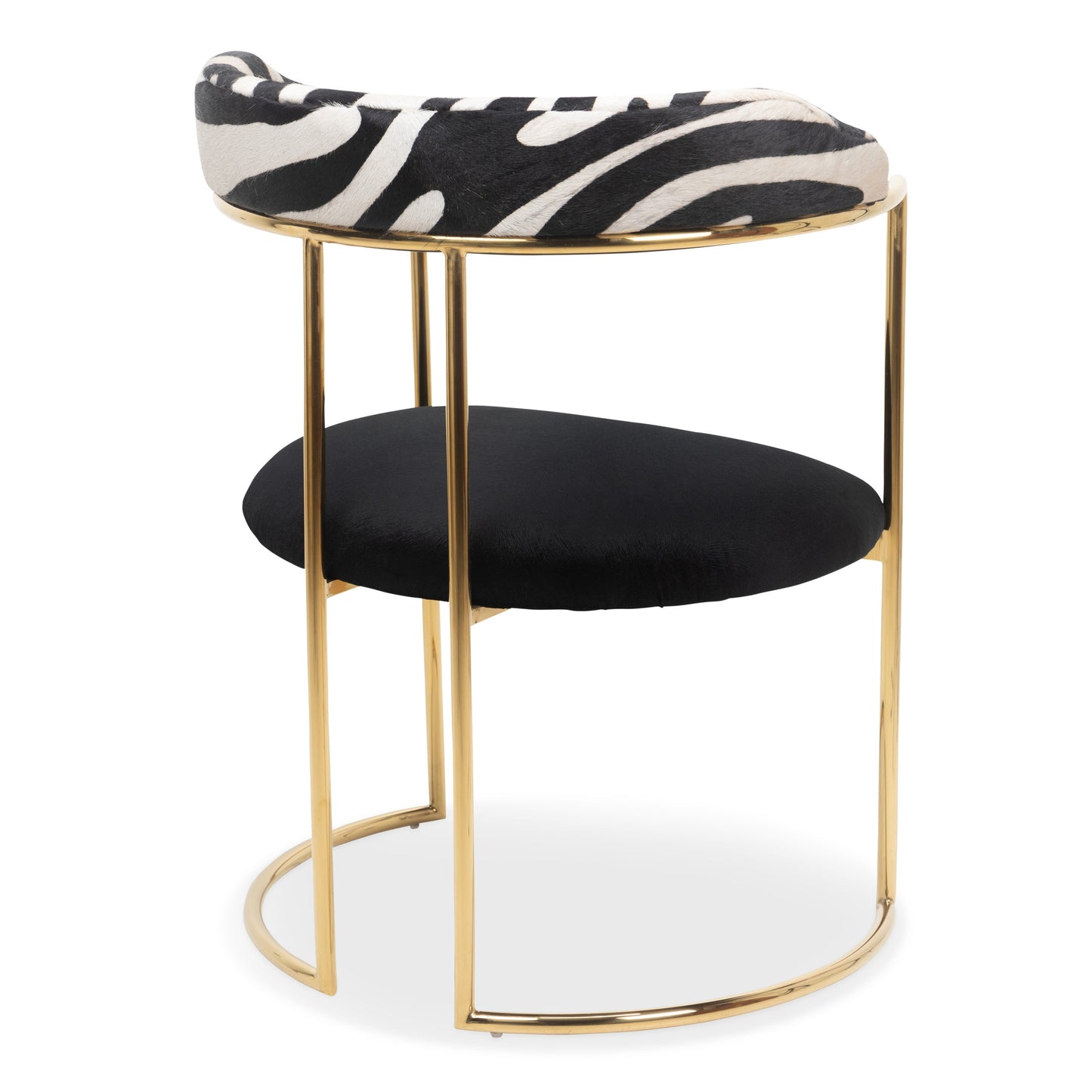 Acapulco 2 Dining Chair in Velvet and Zebra Hide