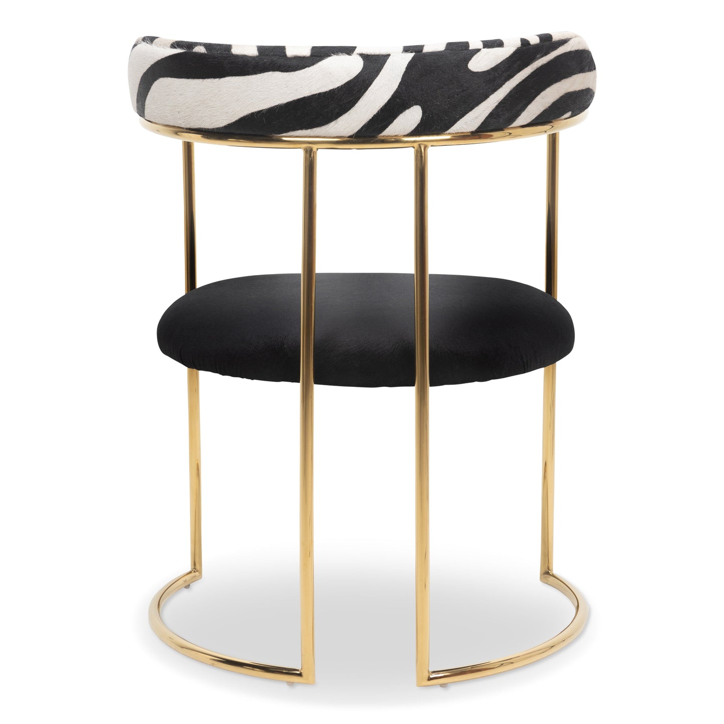 Acapulco 2 Dining Chair in Velvet and Zebra Hide