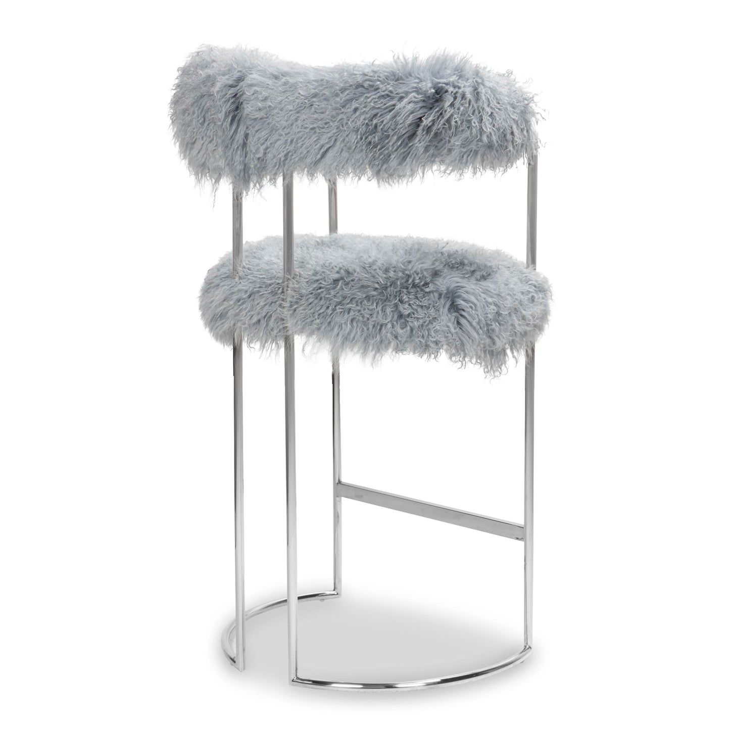 Acapulco 2 Bar and Counter Stool in Mongolian Fur