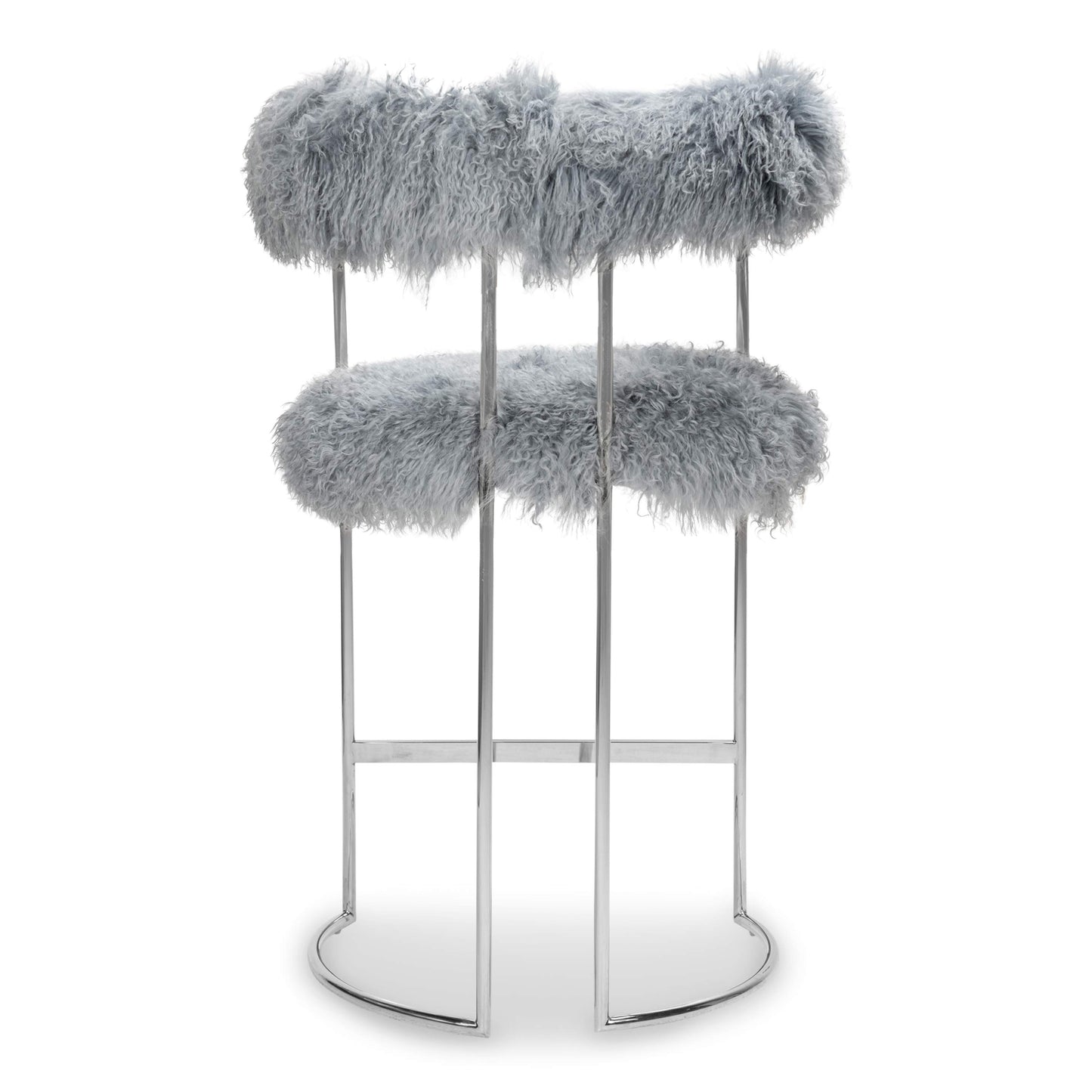 Acapulco 2 Bar and Counter Stool in Mongolian Fur