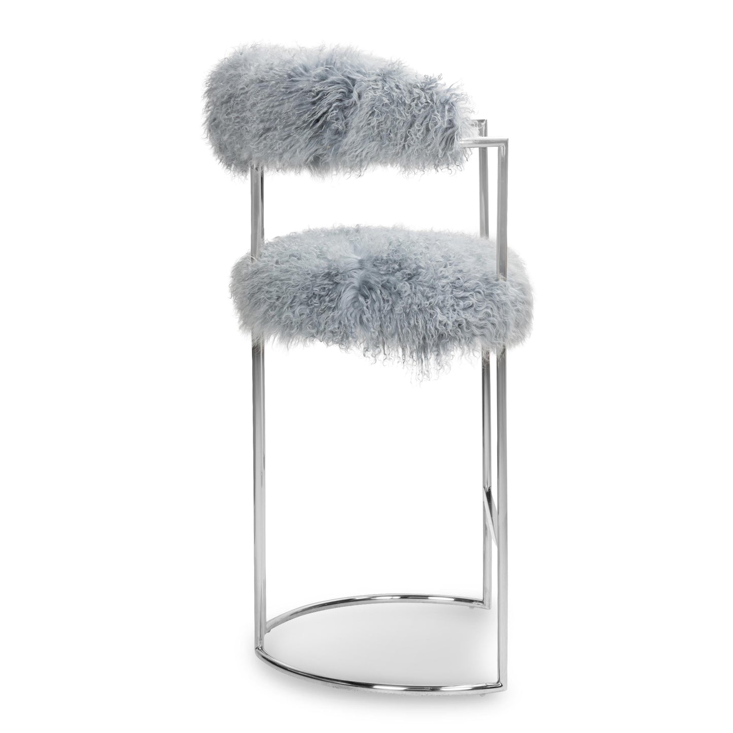 Acapulco 2 Bar and Counter Stool in Mongolian Fur
