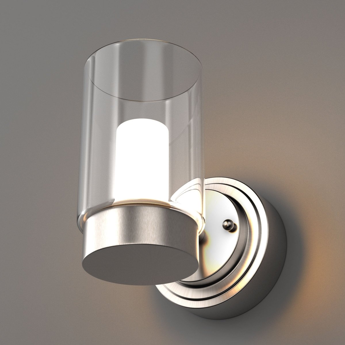 3-Light Clear Glass Bathroom Vanity Light – Brushed Nickel