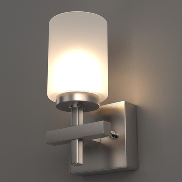 Modern 3-Light Brushed Nickel Bathroom Vanity Light
