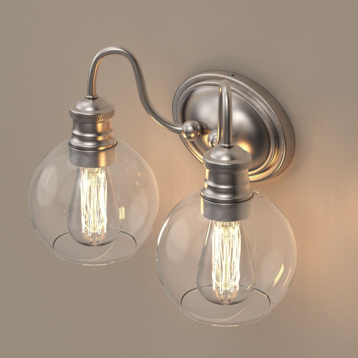 Modern Brushed Nickel Wall Sconce Light