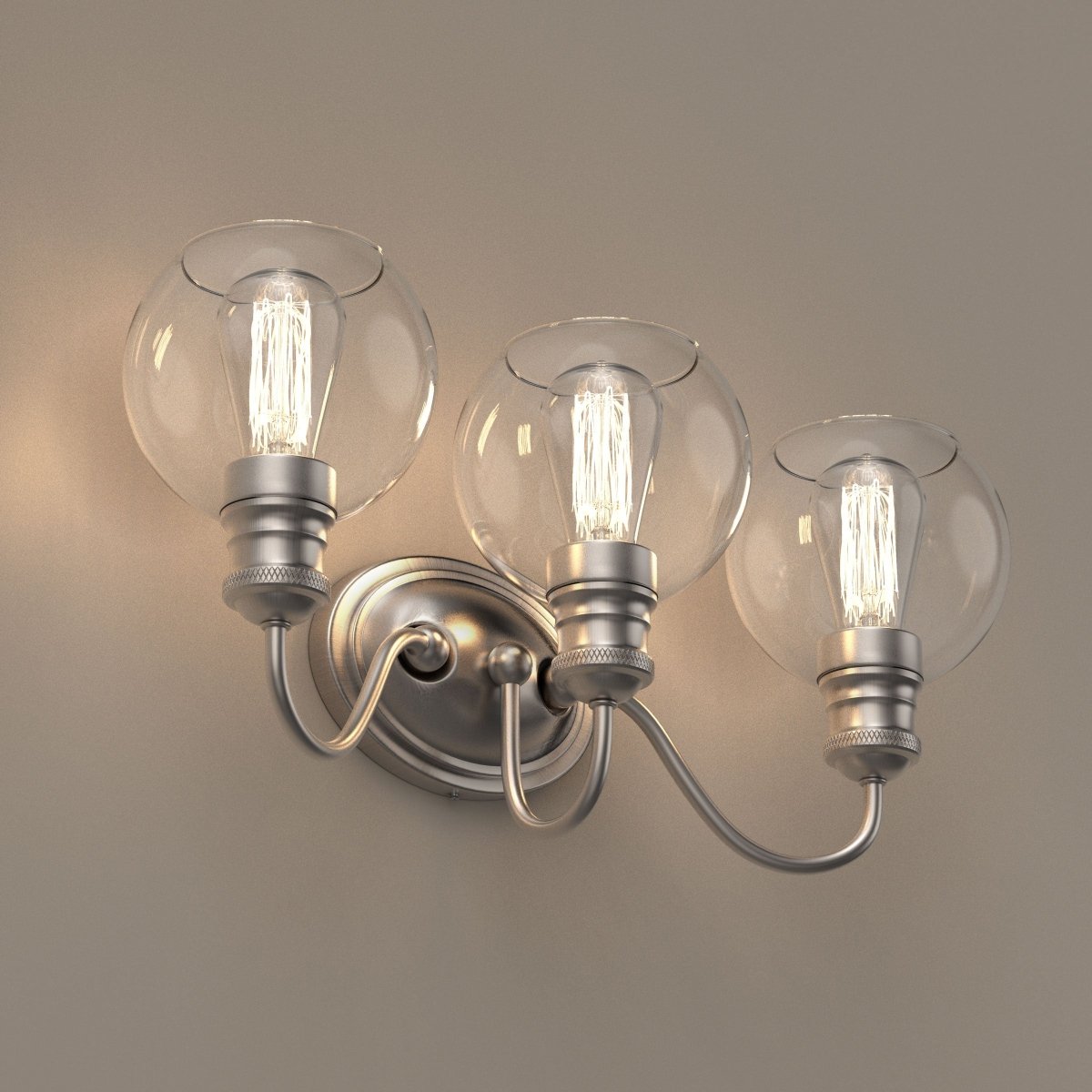Modern Brushed Nickel Wall Sconce Light