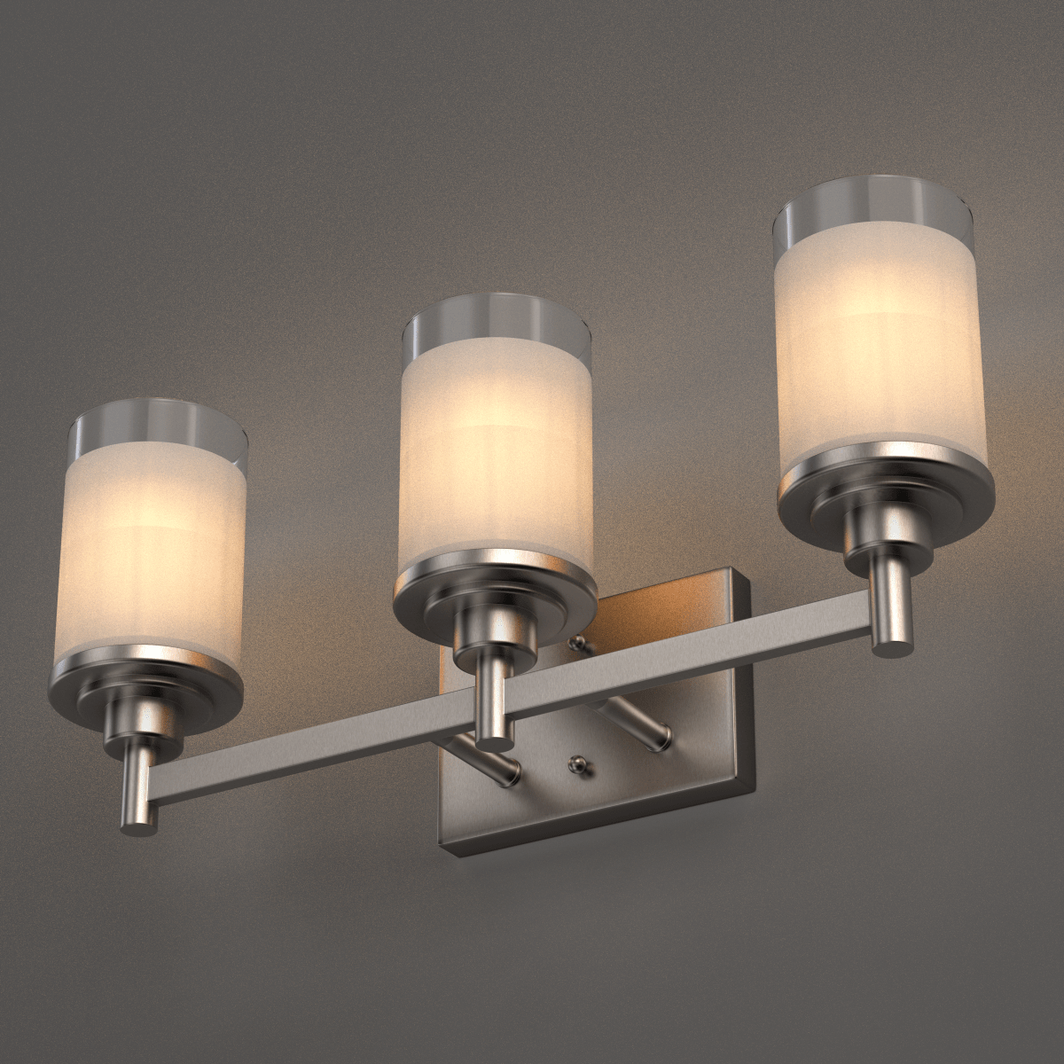 Modern Brushed Nickel Bathroom Wall Light Fixture