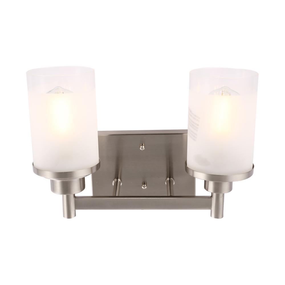 Modern Brushed Nickel Bathroom Wall Light Fixture