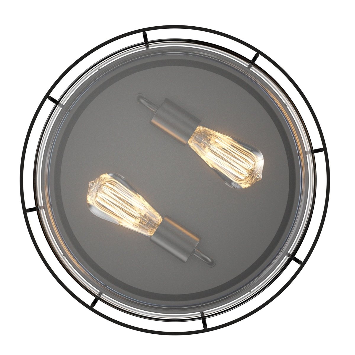 Modern Black Drum Flush Mount Ceiling Light