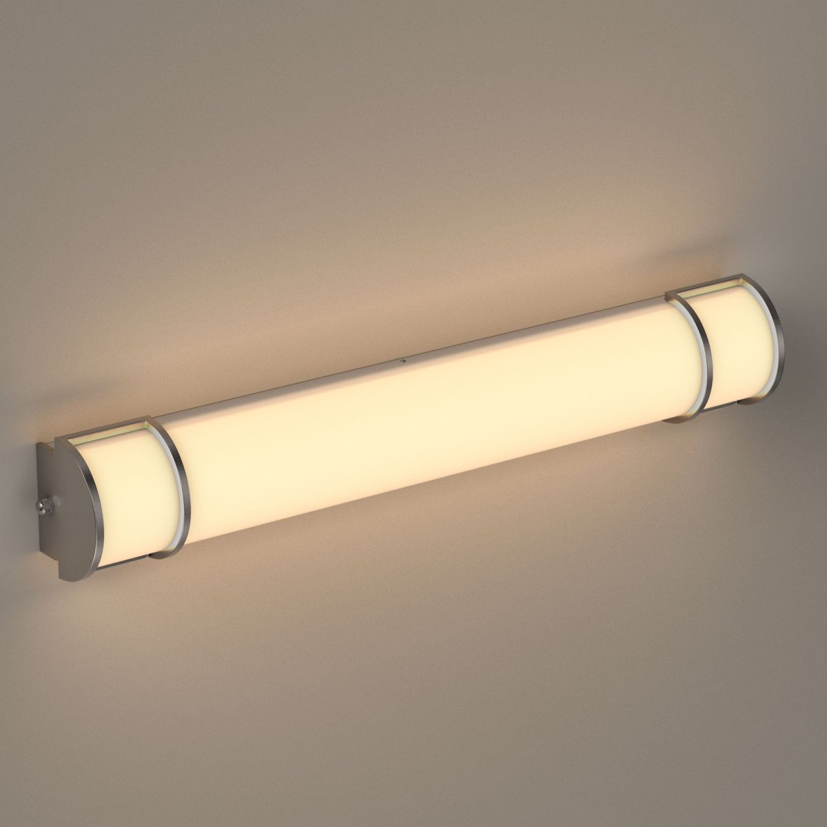 3-Color LED Bathroom Vanity Light – Dimmable Brushed Nickel Wall Sconce